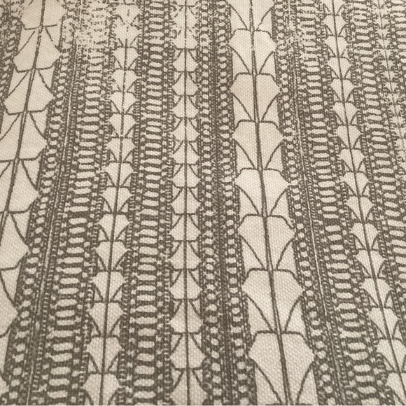 West Elm Echo Print. 2 gray and cream curtains - Picture 4 of 14